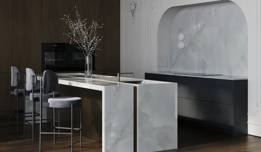 Кварцевый агломерат Onyx Bianco